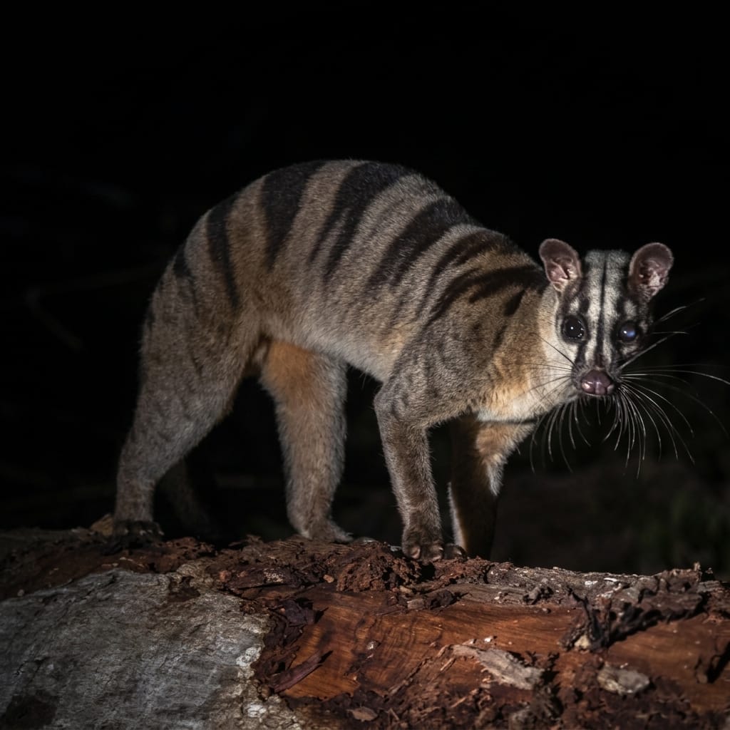 Banded Civet — Borneo wildlife, book, free download, jungle tour, mammal, Borneo mammal tour
